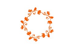 Floral Monogram Frame SVG Cut File Product Image 1