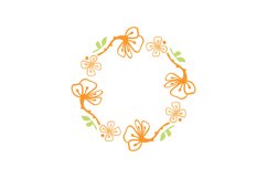 Floral Monogram Frame SVG Cut File Product Image 1