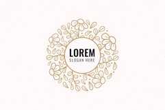 Floral Monogram Vintage Frame Logo Template Product Image 2