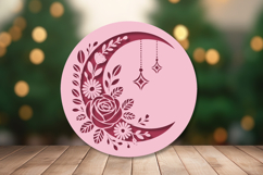 Layered Floral Moon SVG Product Image 1