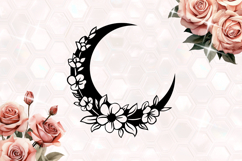Floral Moon Bouquet SVG Product Image 1