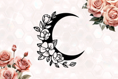 Floral Moon Blossoms SVG Product Image 1