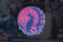 Floral Moon Bunny - 4 SVG layers Product Image 2