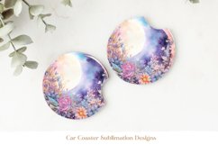 Floral Moon Car Coasters Moon Sublimation Coaster Designs 