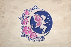 Floral Moon Fairy - 4 SVG layers Product Image 2