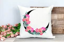Floral Moon Sublimation I Moon Flowers Sublimation Designs I Boho Moon Sublimation PNG