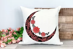 Floral Moon Sublimation I Moon Flowers Sublimation Designs I Boho Moon Sublimation PNG