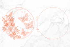 Floral Moon SVG Butterfly Laser Cut Product Image 3