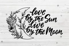 Hippie Quote with Floral Moon Svg. Moon Child Clipart. Product Image 2
