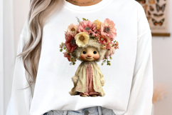 Floral Mother Day Doll clipart Product Image 2