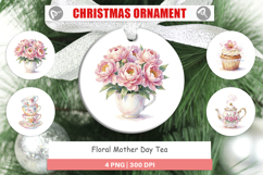 Floral Mother Day Tea Ornament Product Image 1