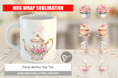 Floral Mother Day Tea Mug Wrap Product Image 1