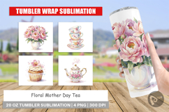 Floral Mother Day Tea Tumbler Product Image 1