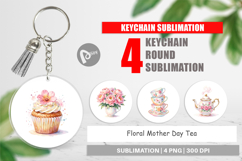 Floral Mother Day Tea Keychain Product Image 1