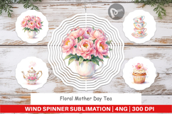 Floral Mother Day Tea Wind Spinner Product Image 1