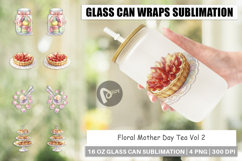 Floral Mother Day Tea Glass Can Product Image 1