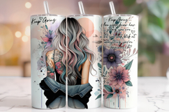 Inspirational Tumbler Wrap PNG, Motivational Quotes Tumbler Product Image 1