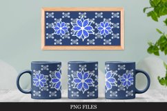 Floral Mandala 11 oz Mug Size Sublimation PNG Product Image 1