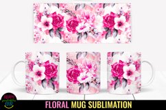 Floral Mug Sublimation I 11 Oz Flower Mug Sublimation PNG