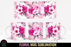 Floral Mug Sublimation I 11 Oz Flower Mug Sublimation PNG
