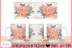 rose flowers png for coffee mug sublimation