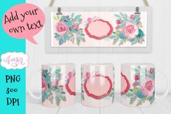 Custom mug floral template for sublimation Product Image 1