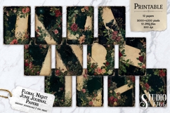 Floral Night Junk Journal Papers Product Image 1