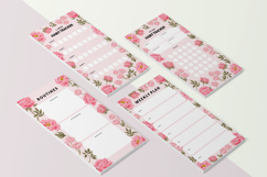 Printable Floral Habit Tracker Notepad and Planner Templates Product Image 2