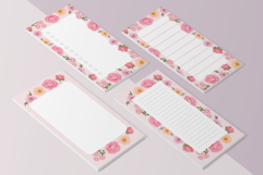 Printable Pink Spring Floral Notepad Template Collection Product Image 2