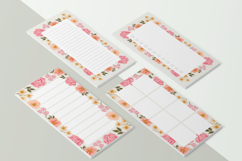 Printable Fresh Garden Floral Planner Notepad Template Set Product Image 2