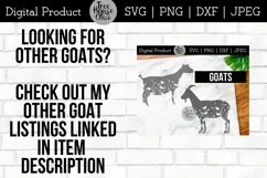 Image shows other Floral Goat SVG Digital File available for purchase at Tree House Office