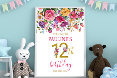 Floral Numbers Clipart Gold Glitter Number PNG Product Image 3