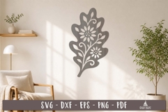 Floral Oak Wall Decor SVG Laser Cut design
