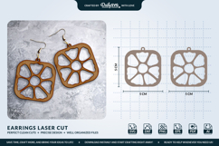Floral Organic Abstract Earrings Product Image 1