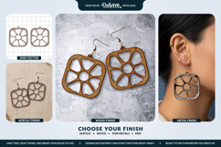 Floral Organic Abstract Earrings Product Image 2