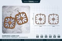 Floral Organic Abstract Earrings Product Image 1