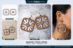 Floral Organic Abstract Earrings Product Image 2