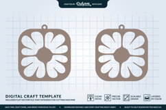 Floral Organic Abstract Earrings Product Image 3
