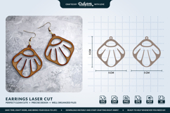 Floral Organic Abstract Earrings Product Image 1