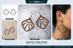 Floral Organic Abstract Earrings Product Image 2