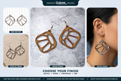 Floral Organic Abstract Earrings Product Image 2