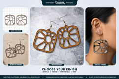 Floral Organic Abstract Earrings Product Image 2