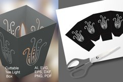 Floral Ornaments Tee Light Decorative Box Paper Cut Template