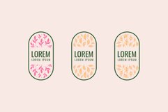 Floral Oval Minimalist Logo Labels Product Image 1