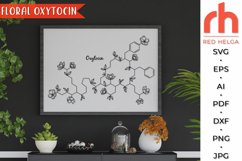 Floral Oxytocin SVG, Flower Molecule Cut File, Hormone DXF Product Image 1