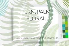 Fern palm Procreate brushes, exotic jungle brushes Product Image 1