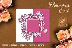 Floral Papercut Card SVG Product Image 1