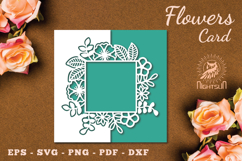 Floral Papercut Card SVG Product Image 1