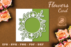 Floral Papercut Card SVG Product Image 1