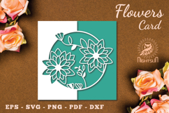 Floral Papercut Card SVG Product Image 1